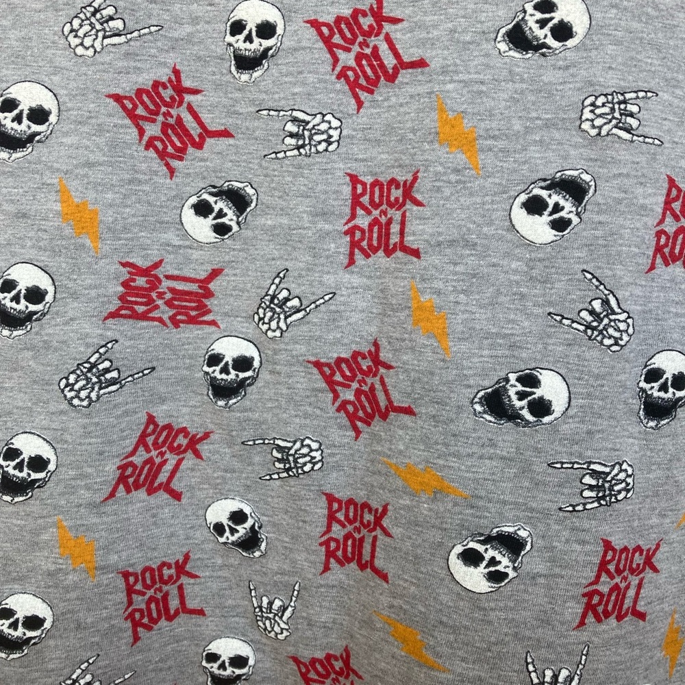 Rock & Roll Hall of Fame Skull Design All-Over T-Shirt by Red Jacket  Size XXL